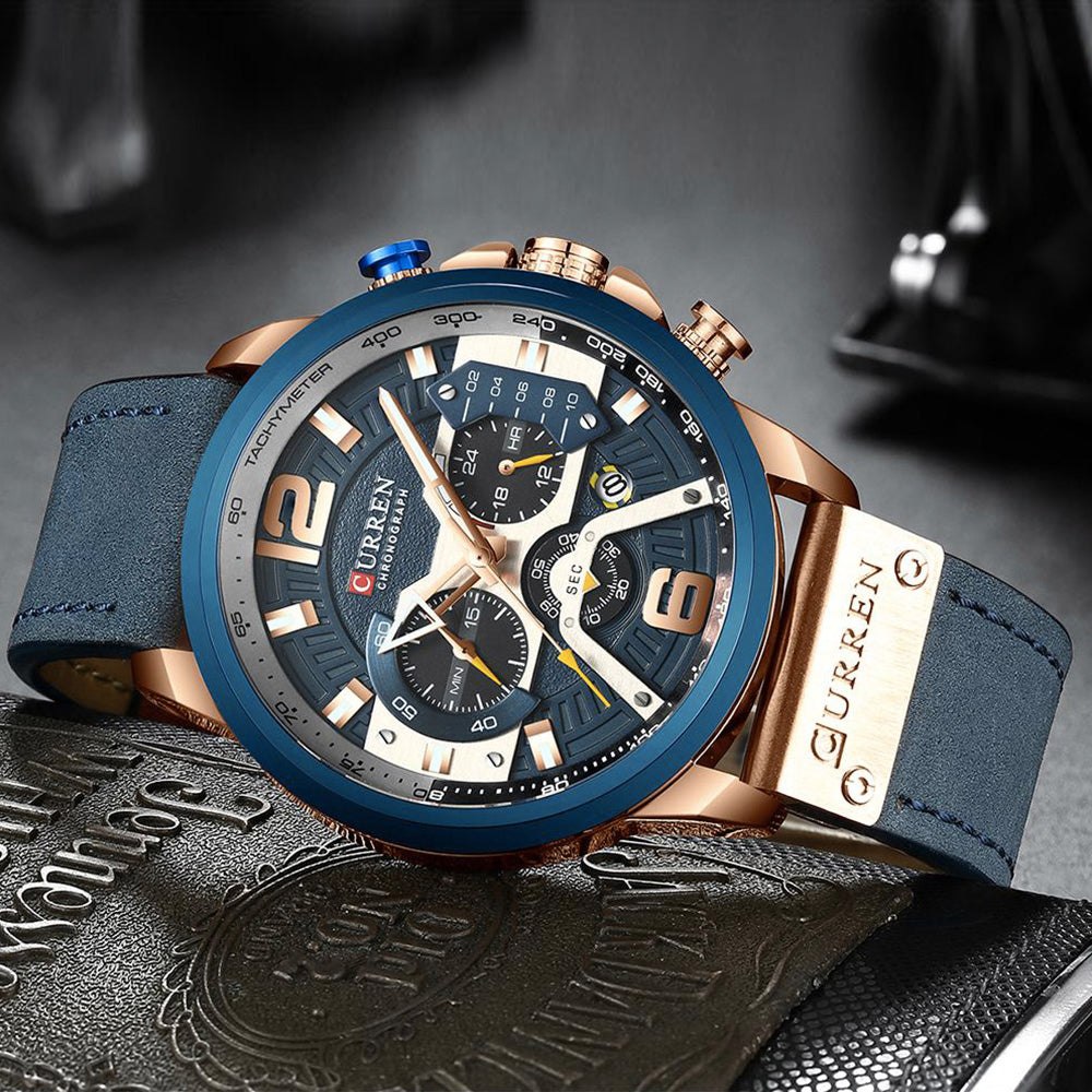 RELOJ CURREN ORIGINAL 8329 AZUL - PREMIUM PARA HOMBRES CON ESTILO