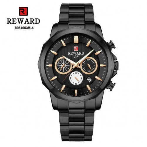 RELOJ REWARD METÁLICO NEGRO - CRONOGRAFO HOMBRE RD81063M-2