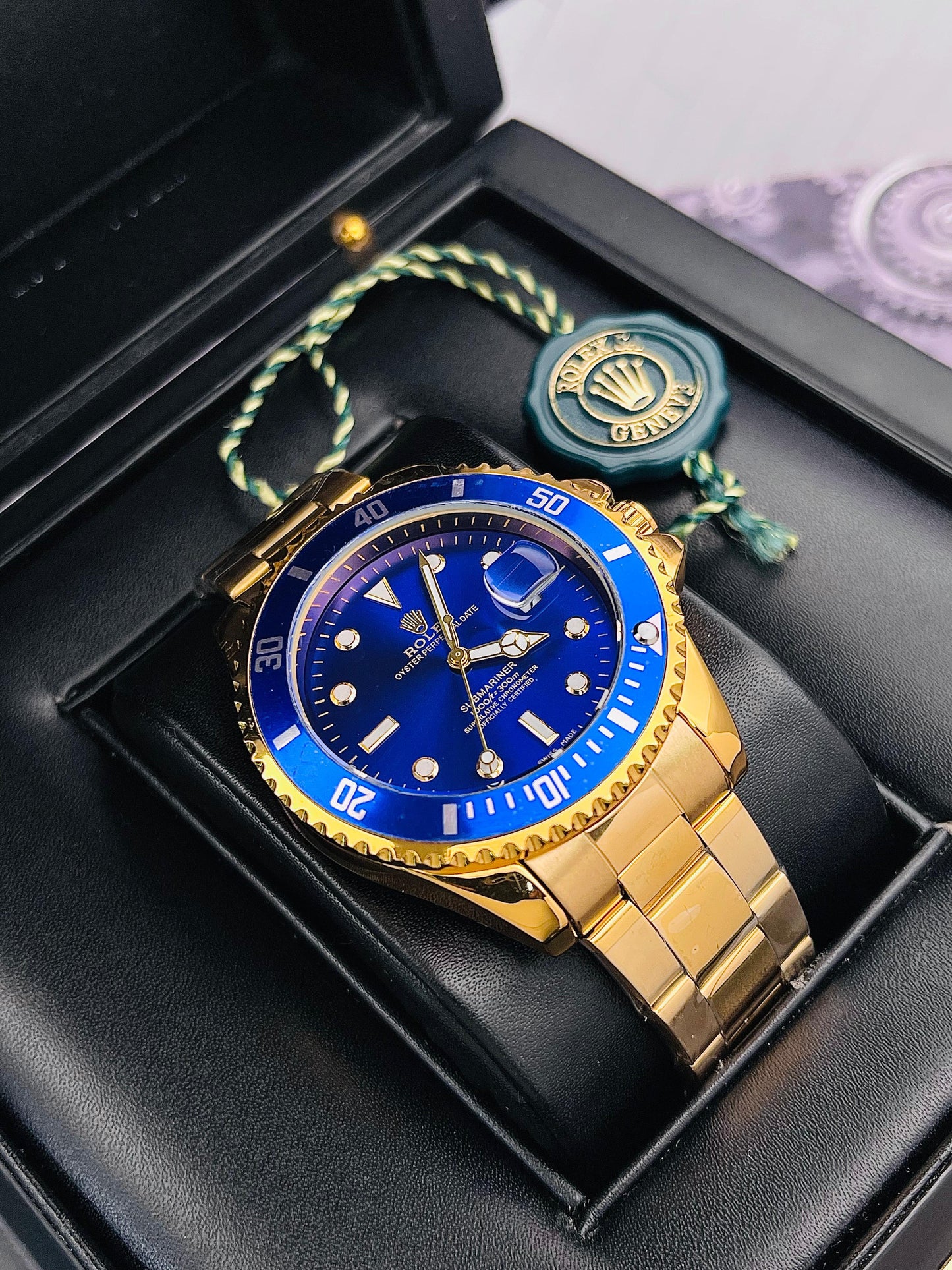 RELOJ ROLEX SUBMARINER PREMIUM INSPIRED DORADO/AZUL - SOFISTICACIÓN, ELEGANCIA Y FUNCIONALID