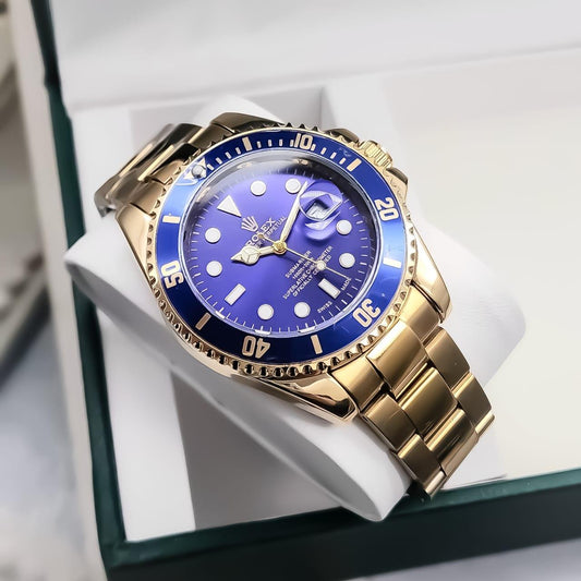 RELOJ ROLEX SUBMARINER PREMIUM INSPIRED DORADO/AZUL - SOFISTICACIÓN, ELEGANCIA Y FUNCIONALID