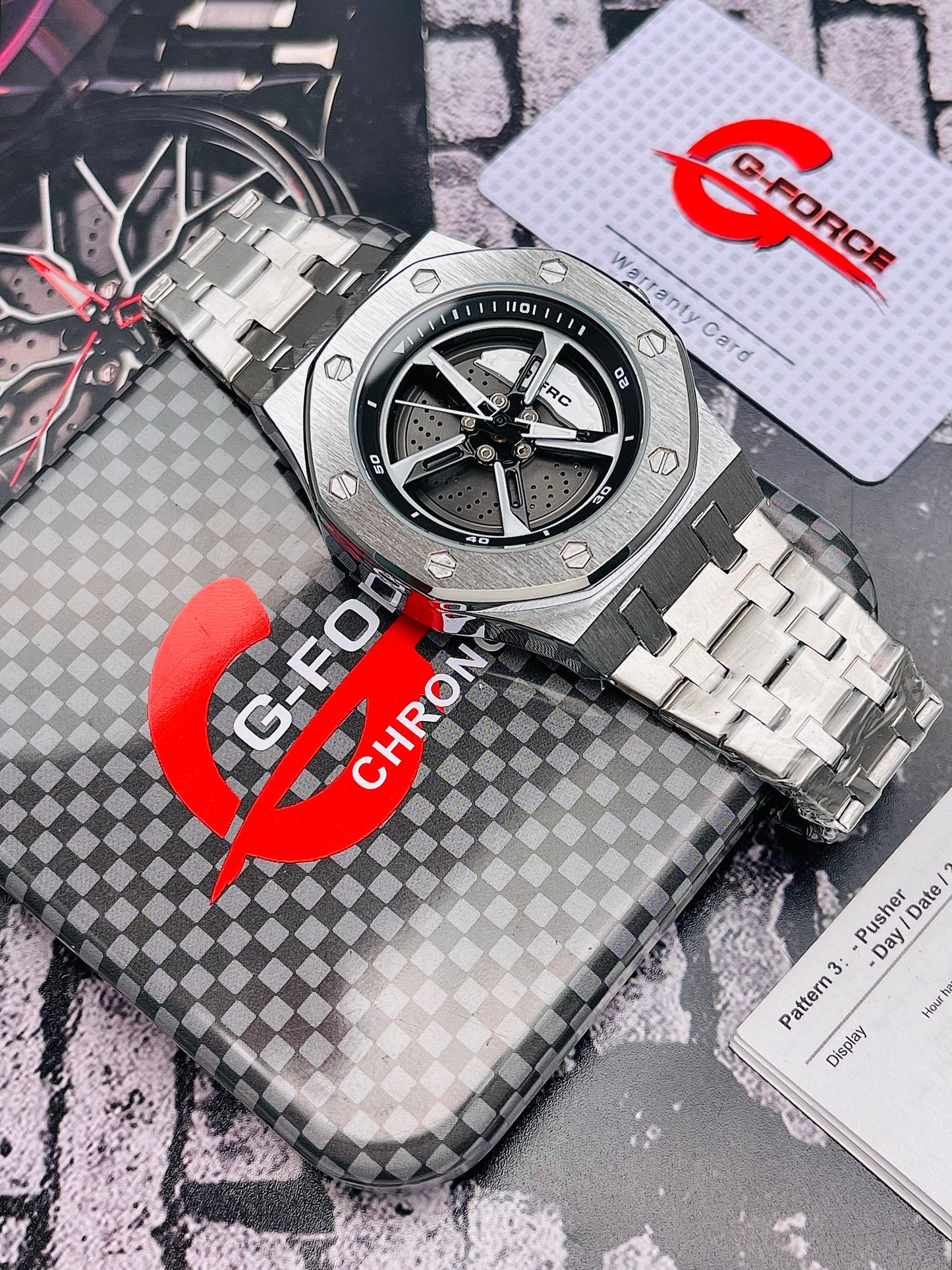 RELOJ G FORCE ANÁLOGO - STEEL RACER (ORIGINAL)