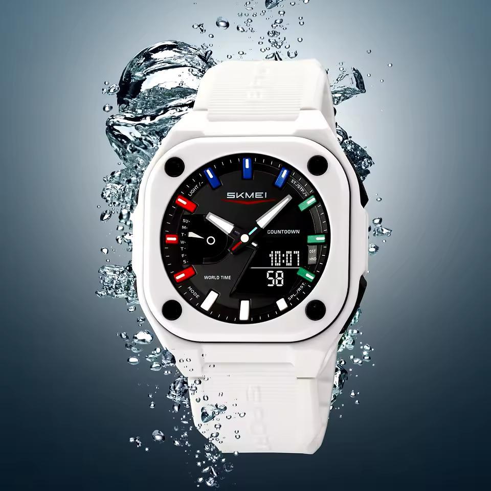 SKMEI 2328 ORIGINAL BLANCO - ANÁLOGO + DIGITAL EN UN SOLO RELOJ