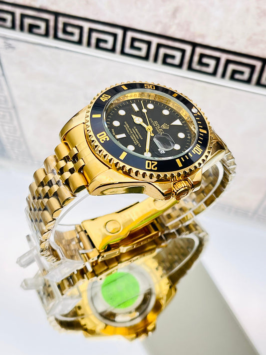 ROLEX SUBMARINER ESTILO PREMIUM DORADO NEGRO - SOFISTICACIÓN ACCESIBLE PARA ELEVAR TU ESTILO TODOS LOS DÍAS