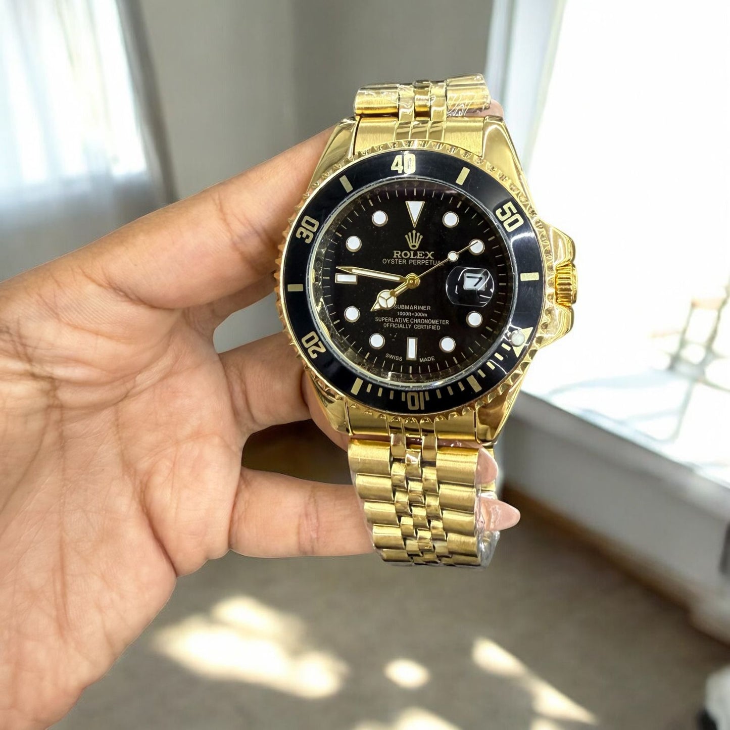 ROLEX SUBMARINER ESTILO PREMIUM DORADO NEGRO - ELEGANCIA ATEMPORAL CON ESTUCHE DE LUJO
