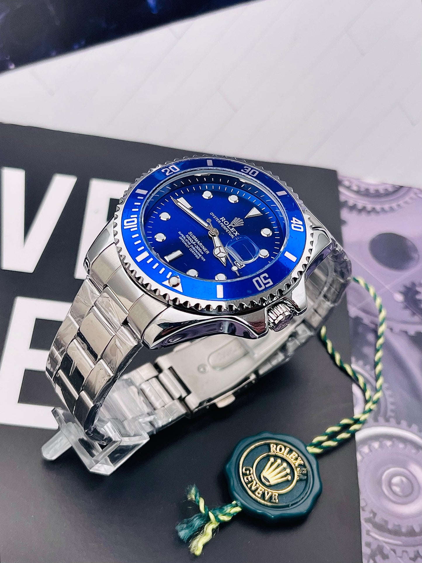 RELOJ ROLEX SUBMARINER PREMIUM INSPIRED PLATEADO/AZUL - SOFISTICACIÓN, ELEGANCIA Y FUNCIONALID