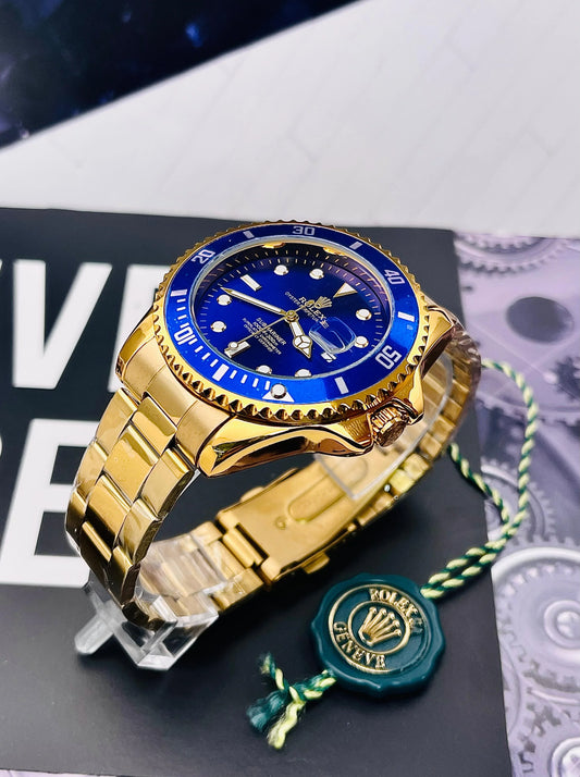 RELOJ ROLEX SUBMARINER PREMIUM INSPIRED DORADO/AZUL - SOFISTICACIÓN, ELEGANCIA Y FUNCIONALID