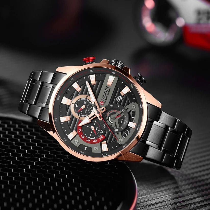 RELOJ CURREN EXECUTIVE 8415 NEGRO COBRE - ELEGANCIA QUE IMPONE PRESENCIA (ORIGINAL)