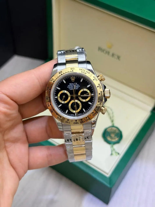 ROLEX DAYTONA CHRONOMASTER BICOLOR NEGRO - PRECISIÓN, ESTILO Y PRESENCIA DE ALTO NIVEL