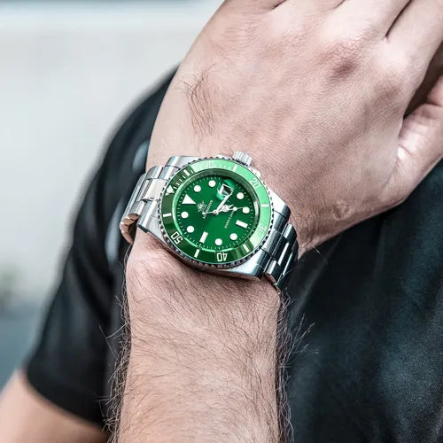 RELOJ ROLEX SUBMARINER PREMIUM INSPIRED PLATEADO/VERDE - SOFISTICACIÓN, ELEGANCIA Y FUNCIONALID