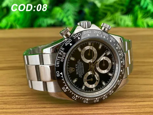 ROLEX DAYTONA ACERO CHRONOSPORT PLATEADO/NEGRO - PRESTIGIO EN CADA SEGUNDO