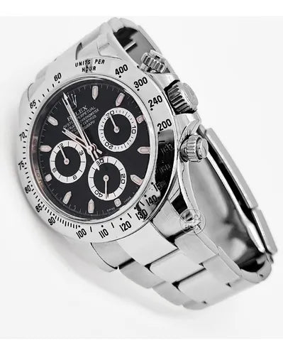 ROLEX DAYTONA CHRONOMASTER PLATEADO NEGRO - PRECISIÓN, ESTILO Y PRESENCIA DE ALTO NIVEL
