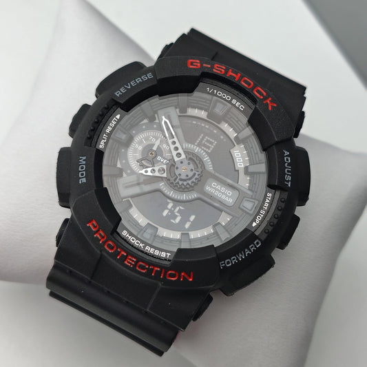 CASIO G SHOCK GA 110 NEGRO ROJO - RESISTENCIA Y ESTILO EN UN SOLO RELOJ