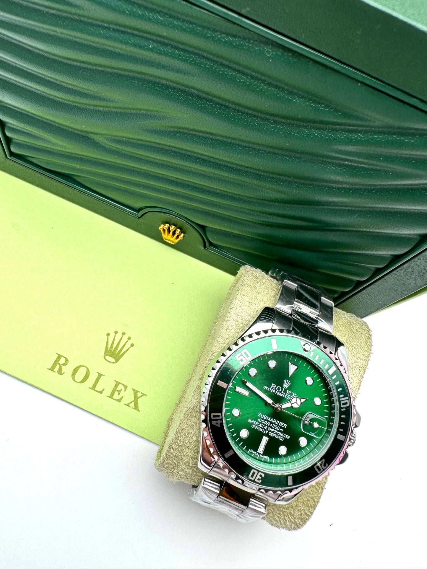 RELOJ ROLEX SUBMARINER PREMIUM INSPIRED PLATEADO/VERDE - SOFISTICACIÓN, ELEGANCIA Y FUNCIONALID