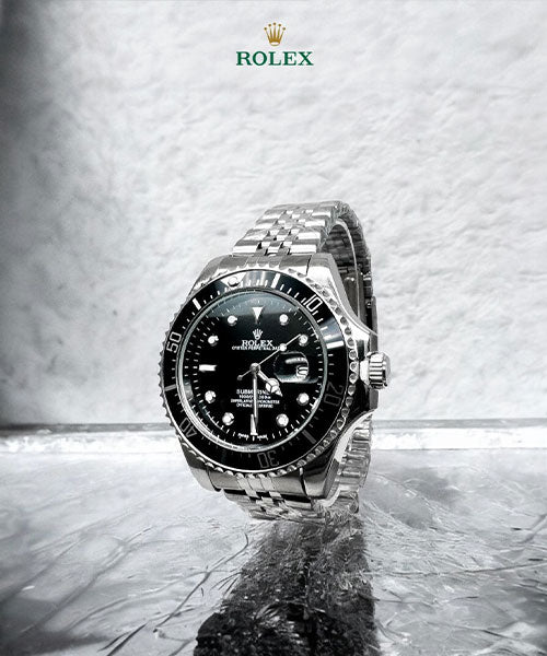 ROLEX SUBMARINER ESTILO PREMIUM PLATEADO NEGRO - ELEGANCIA ATEMPORAL CON ESTUCHE DE LUJO