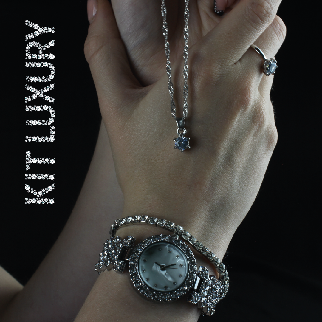 KIT LUXURY DAMA RELOJ - ELEGANCIA Y GLAMOUR EN UN SOLO SET
