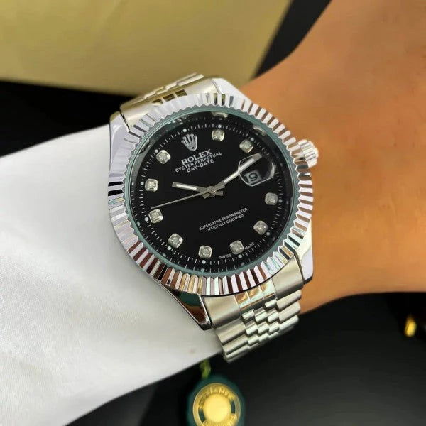 ROLEX NEW EDITION DATEJUST PRESIDENCIAL PLATEADO NEGRO - IMPERIAL CLASSIC OYSTER