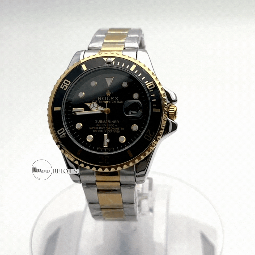 RELOJ ROLEX SUBMARINER PREMIUM INSPIRED BICOLOR NEGRO - SOFISTICACIÓN, ELEGANCIA Y FUNCIONALID