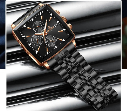 RELOJ REWARD CHRONO ELEGANCE GOLD/BLACK - ESTILO Y PRECISIÓN MASCULINA