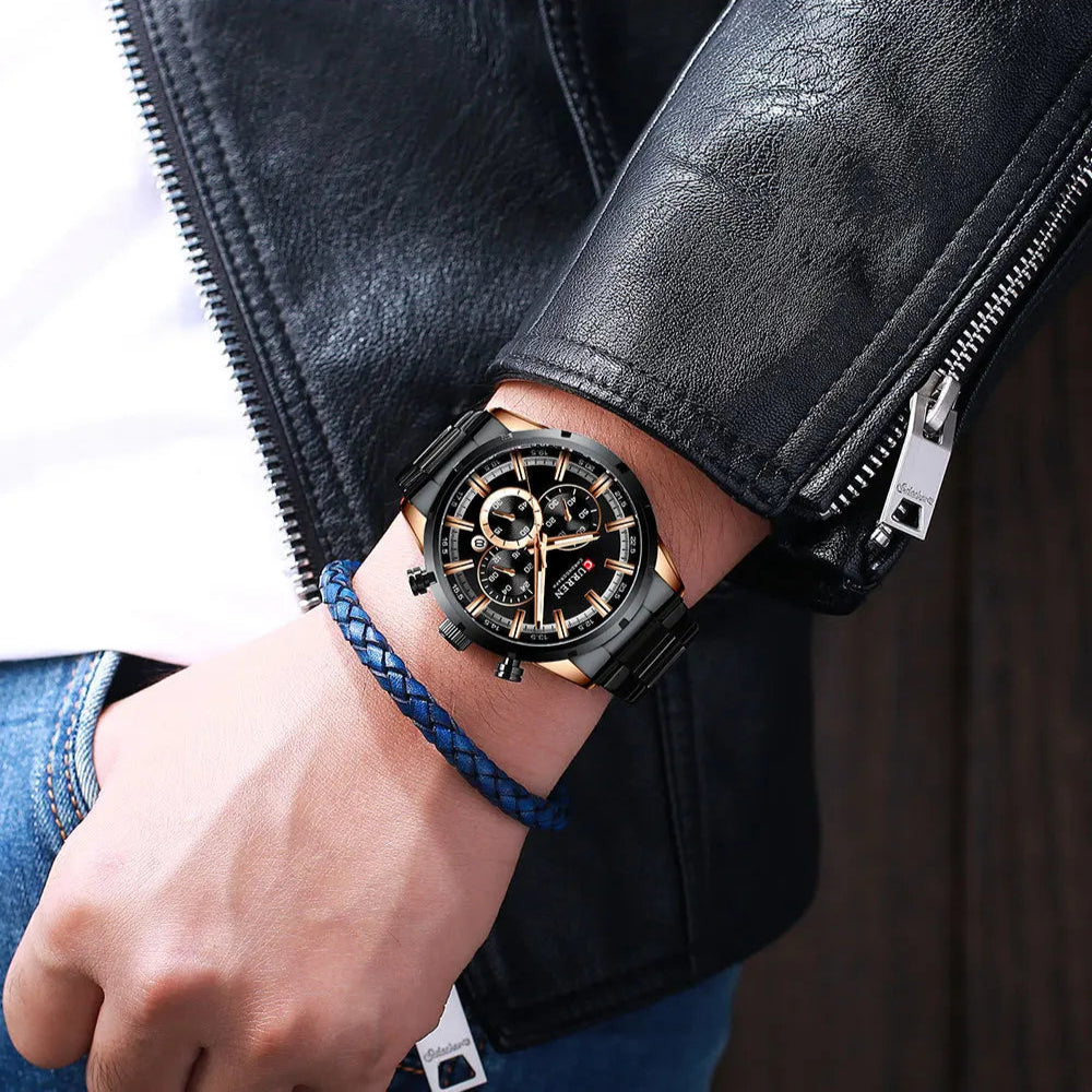 RELOJ CURREN 8355 ORIGINAL - ELEGANCIA DE ACERO QUE IMPONE PRESENCIA