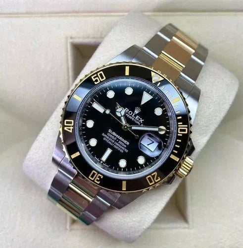 ROLEX SUBMARINER ESTILO PREMIUM BICOLOR NEGRO - SOFISTICACIÓN ACCESIBLE PARA ELEVAR TU ESTILO TODOS LOS DÍAS