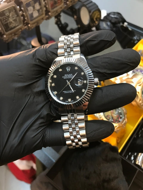 ROLEX NEW EDITION DATEJUST PRESIDENCIAL PLATEADO NEGRO - IMPERIAL CLASSIC OYSTER