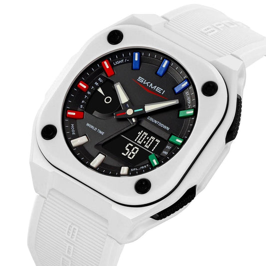SKMEI 2328 ORIGINAL BLANCO - ANÁLOGO + DIGITAL EN UN SOLO RELOJ