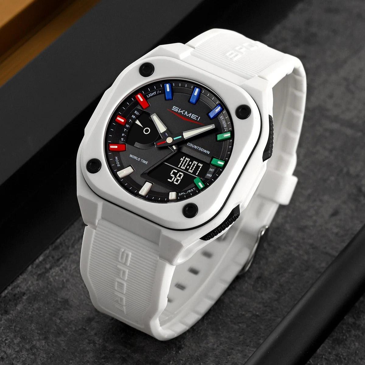 SKMEI 2328 ORIGINAL BLANCO - ANÁLOGO + DIGITAL EN UN SOLO RELOJ