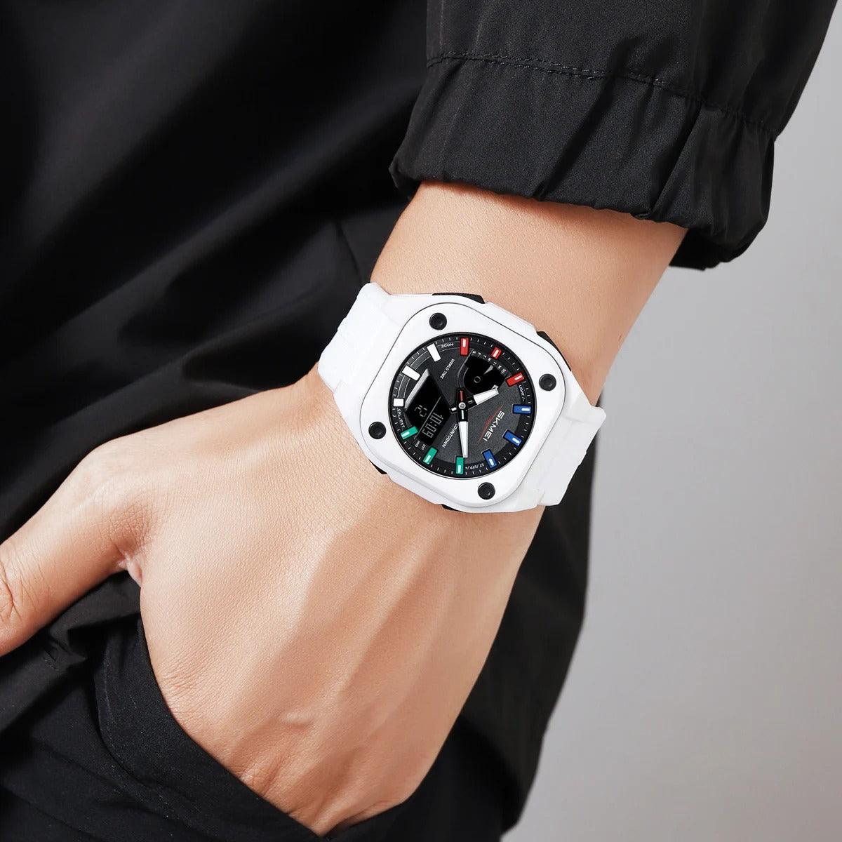 SKMEI 2328 ORIGINAL BLANCO - ANÁLOGO + DIGITAL EN UN SOLO RELOJ