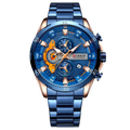 RELOJ CURREN CHRONOGRAPH ELITE 8402 AZUL - ELEGANCIA, PRECISIÓN Y CARÁCTER (ORIGINAL)