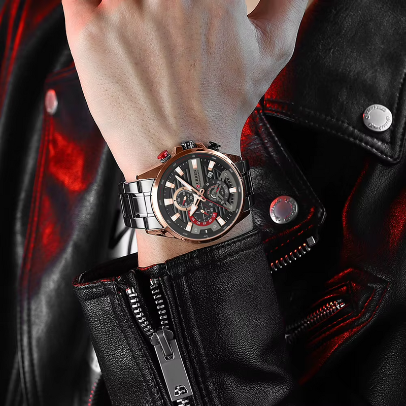 RELOJ CURREN 8415 NEGRO COBRE - PRESENCIA QUE IMPONE (ORIGINAL)