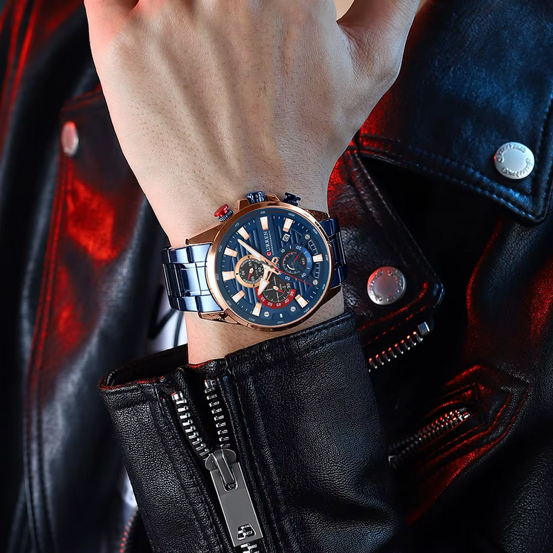 RELOJ CURREN 8415 AZUL COBRE - PRESENCIA QUE IMPONE (ORIGINAL)