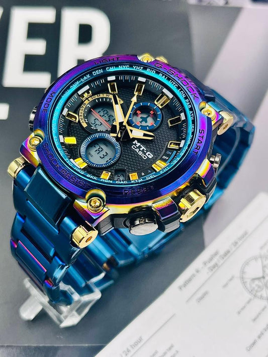 RELOJ CASIO MTG TITAN FORCE TORNASOL - FUERZA Y PRESTIGIO