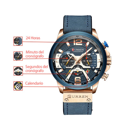 RELOJ CURREN ORIGINAL 8329 AZUL - PREMIUM PARA HOMBRES CON ESTILO