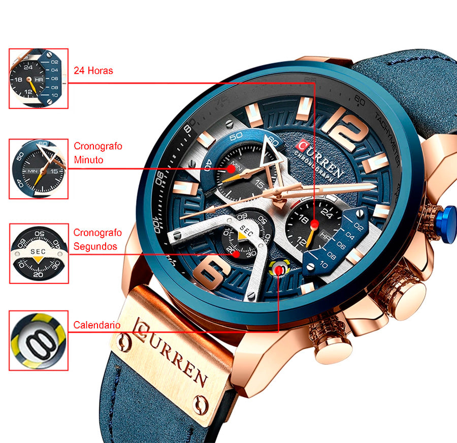 RELOJ CURREN ORIGINAL 8329 CAFE CLARO - PREMIUM PARA HOMBRES CON ESTILO