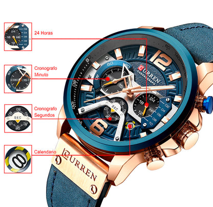 RELOJ CURREN ORIGINAL 8329 CAFE CLARO - PREMIUM PARA HOMBRES CON ESTILO