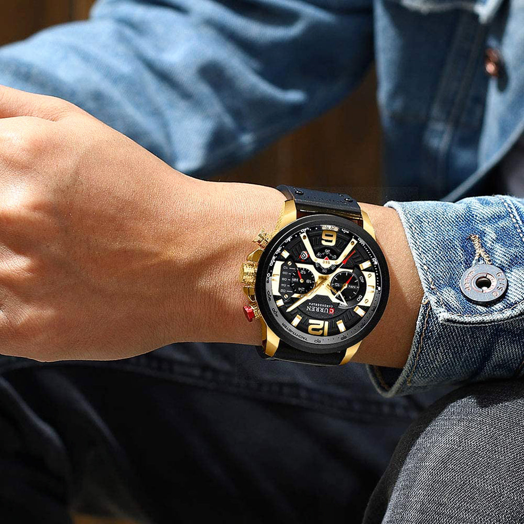 RELOJ CURREN ORIGINAL 8329 NEGRO - PREMIUM PARA HOMBRES CON ESTILO