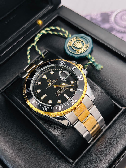 RELOJ ROLEX SUBMARINER PREMIUM INSPIRED BICOLOR NEGRO - SOFISTICACIÓN, ELEGANCIA Y FUNCIONALID