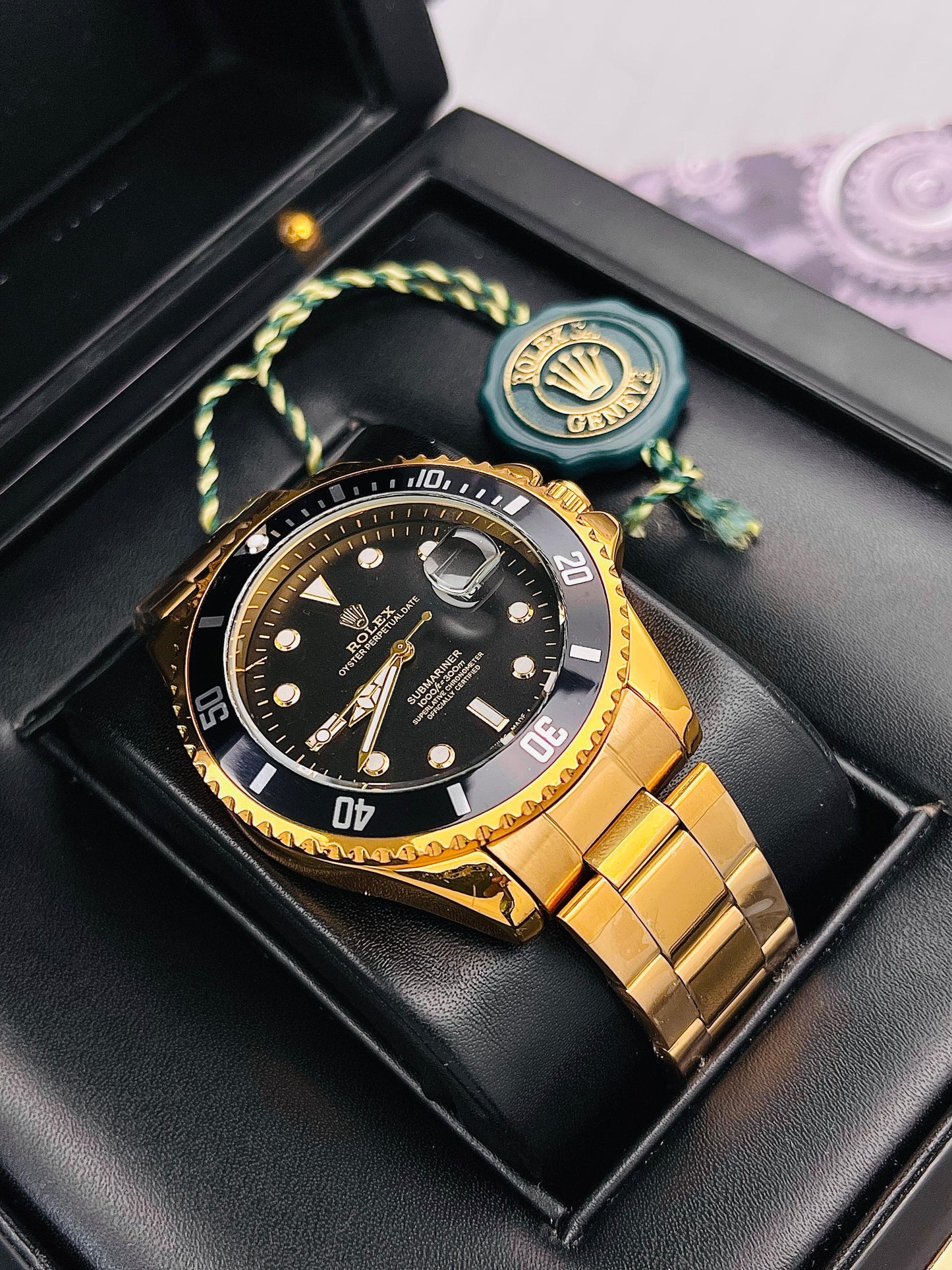 RELOJ ROLEX SUBMARINER PREMIUM INSPIRED DORADO/NEGRO - SOFISTICACIÓN, ELEGANCIA Y FUNCIONALID