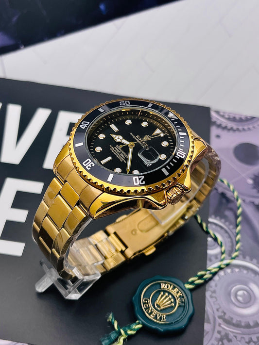 RELOJ ROLEX SUBMARINER PREMIUM INSPIRED DORADO/NEGRO - SOFISTICACIÓN, ELEGANCIA Y FUNCIONALID