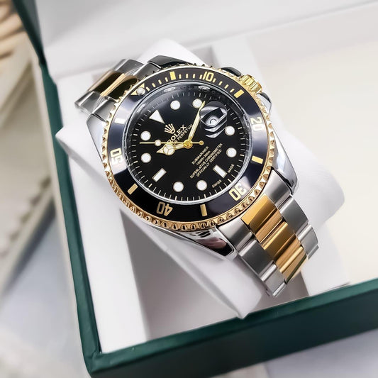 RELOJ ROLEX SUBMARINER PREMIUM INSPIRED BICOLOR NEGRO - SOFISTICACIÓN, ELEGANCIA Y FUNCIONALID