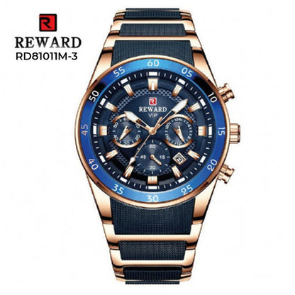 RELOJ REWARD ELEGANCIA TOTAL BLUE - RELOJ DE ACERO INOXIDABLE CON ESTILO Y RESISTENCIA