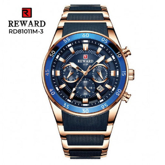 RELOJ REWARD ELEGANCIA TOTAL BLUE - RELOJ DE ACERO INOXIDABLE CON ESTILO Y RESISTENCIA