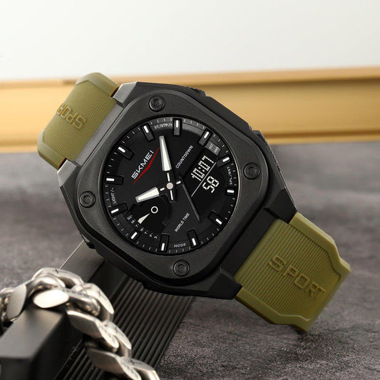 SKMEI 2328 ORIGINAL VERDE - ANÁLOGO + DIGITAL EN UN SOLO RELOJ