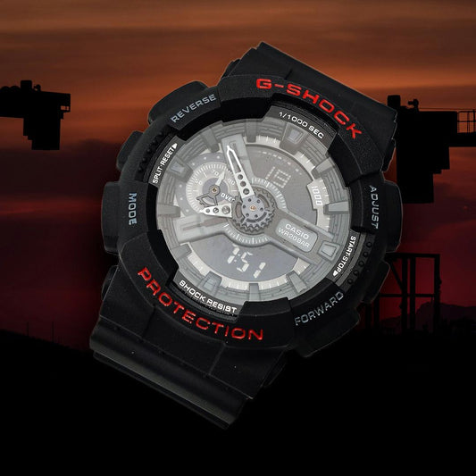 CASIO G SHOCK GA 110 NEGRO ROJO - RESISTENCIA Y ESTILO EN UN SOLO RELOJ