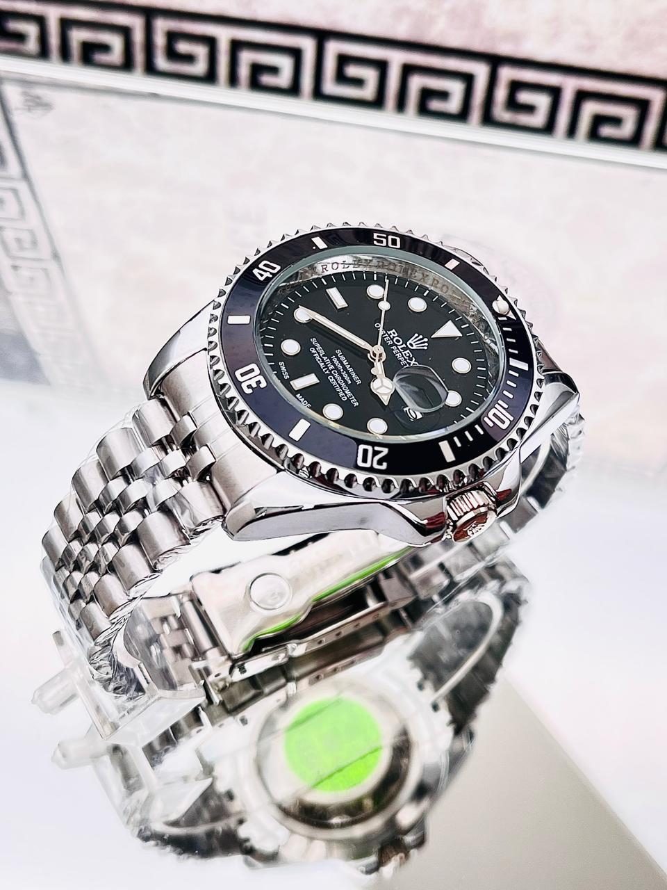 ROLEX SUBMARINER ESTILO PREMIUM PLATEADO NEGRO - ELEGANCIA ATEMPORAL CON ESTUCHE DE LUJO