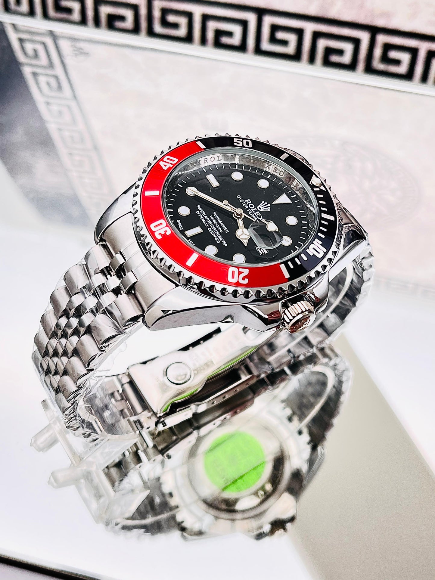ROLEX SUBMARINER ESTILO PREMIUM NEGRO/ROJO - ELEGANCIA ATEMPORAL