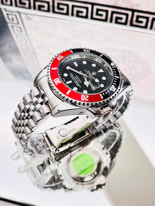 ROLEX SUBMARINER ESTILO PREMIUM NEGRO/ROJO - ELEGANCIA ATEMPORAL CON ESTUCHE DE LUJO