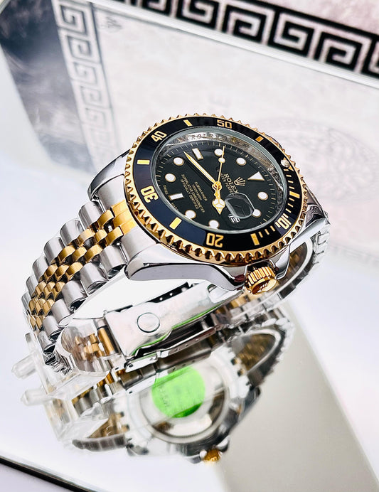 ROLEX SUBMARINER ESTILO PREMIUM BICOLOR NEGRO - ELEGANCIA ATEMPORAL CON ESTUCHE DE LUJO