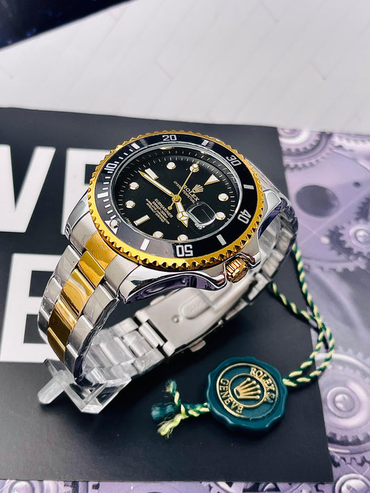 RELOJ ROLEX SUBMARINER PREMIUM INSPIRED BICOLOR NEGRO - SOFISTICACIÓN, ELEGANCIA Y FUNCIONALID