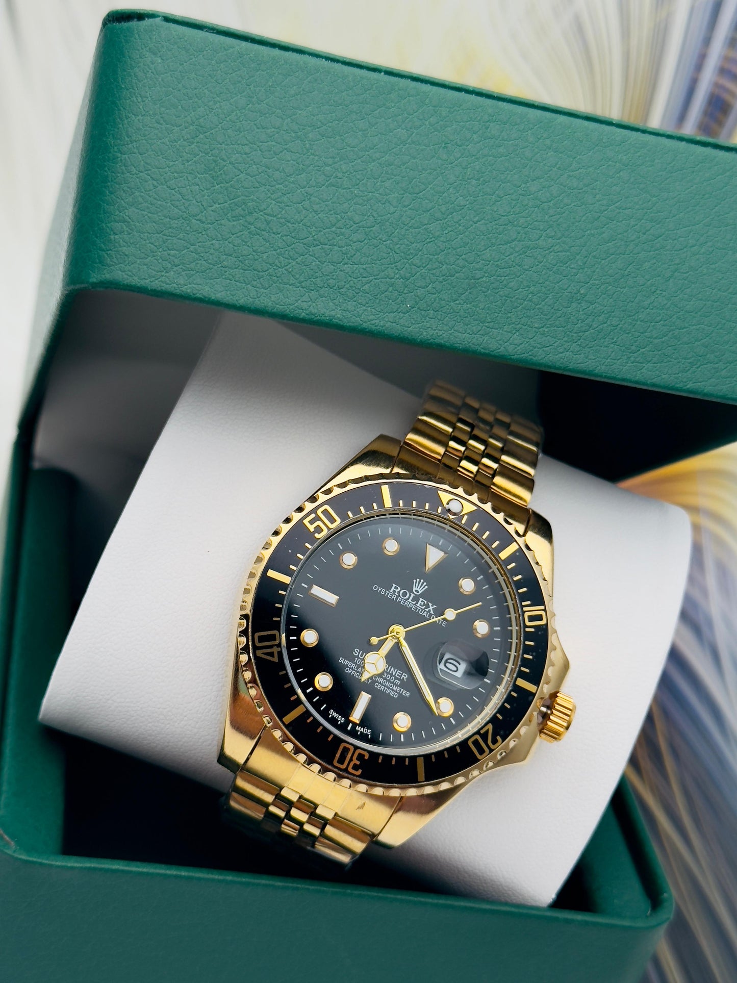 ROLEX SUBMARINER ESTILO PREMIUM DORADO NEGRO - ELEGANCIA ATEMPORAL